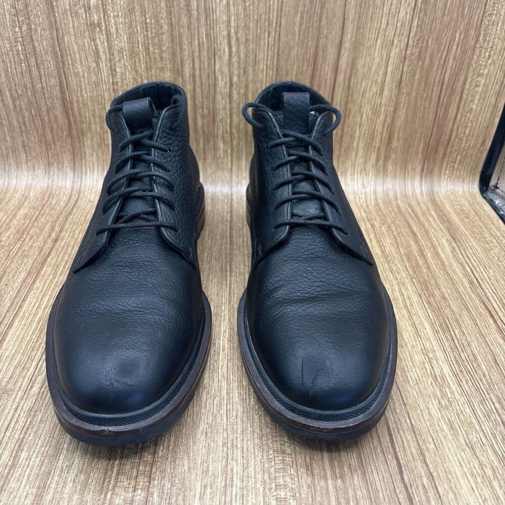 Cole Haan Cranston Chukka Black Leather Comfort Boots Shoes C23853 Men Size 10.5 - Picture 2 of 8